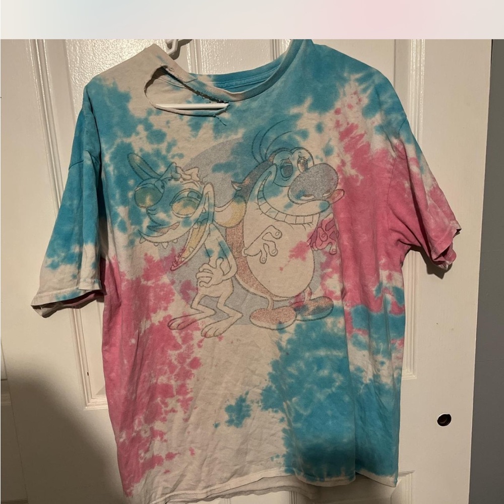 Kids Tie-Dye Cartoon Graphic T-Shirt